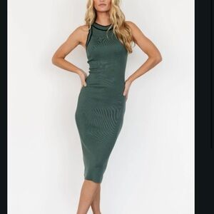 NWT Baltic Born Forest Green Sleeveless Maxi Dress